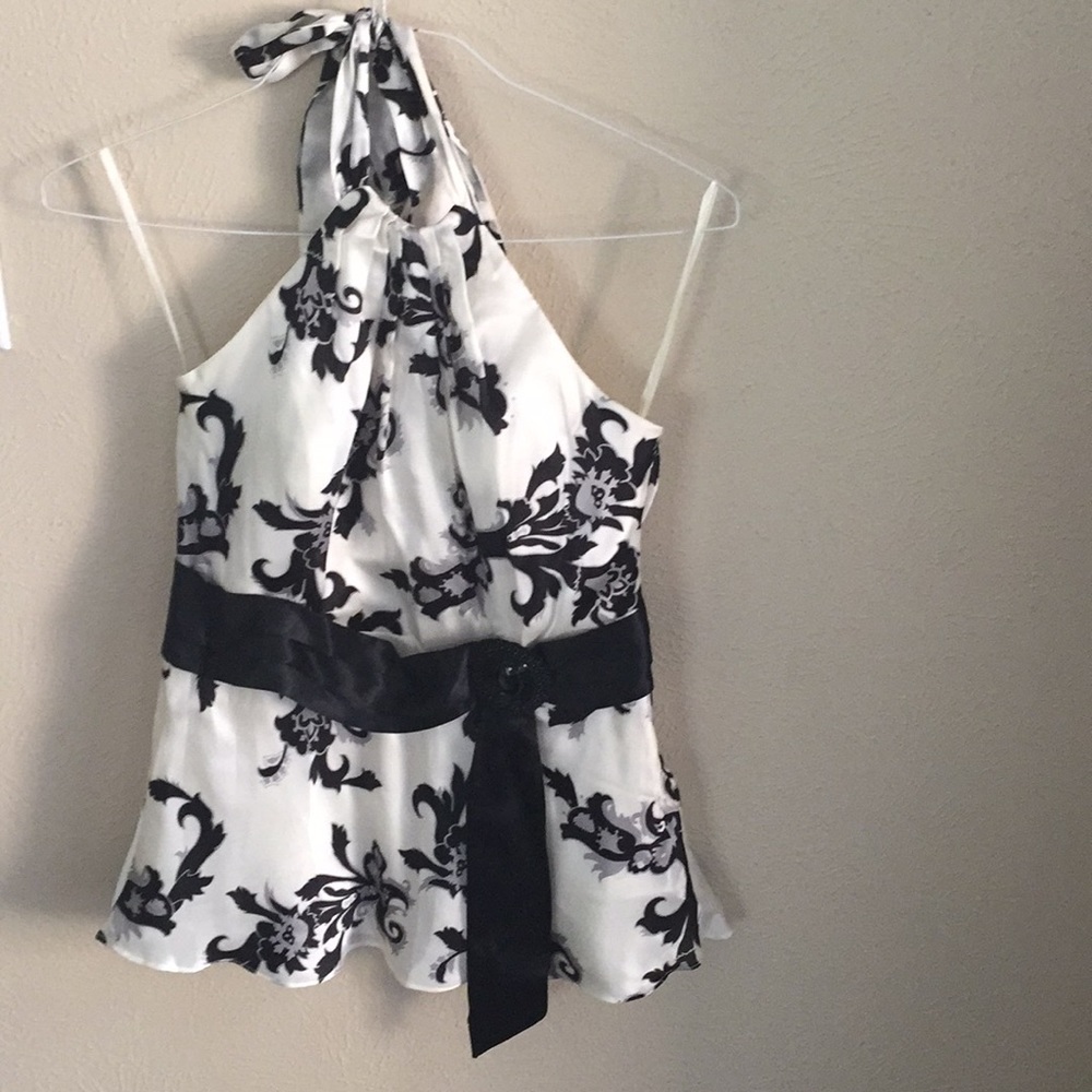 White House Black Market halter neck blouse